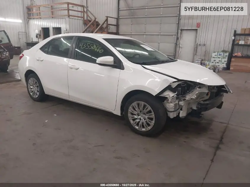 5YFBURHE6EP081228 2014 Toyota Corolla Le