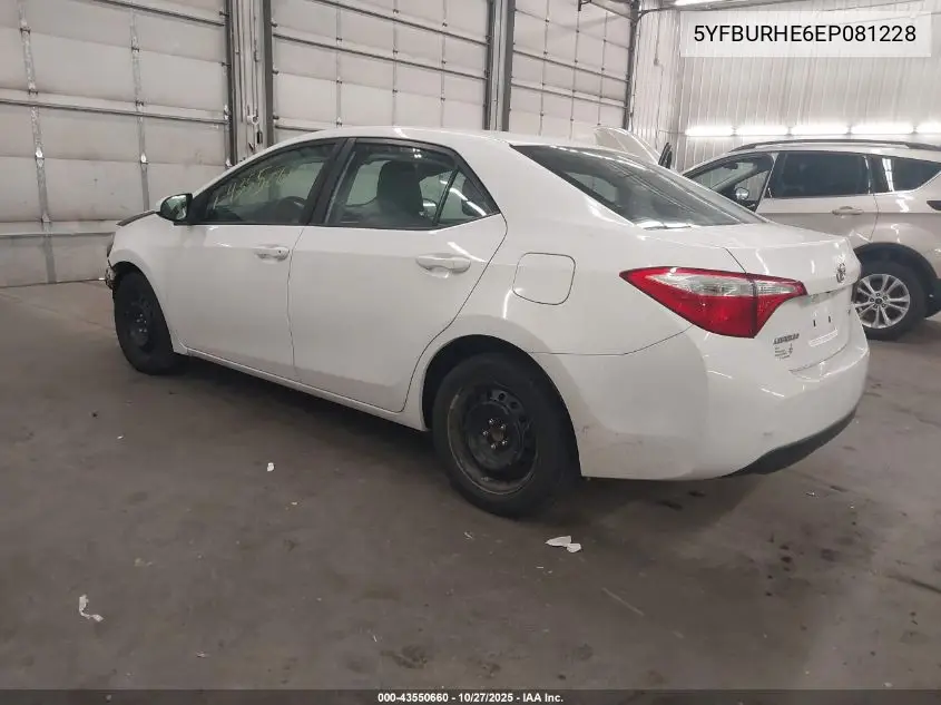 5YFBURHE6EP081228 2014 Toyota Corolla Le