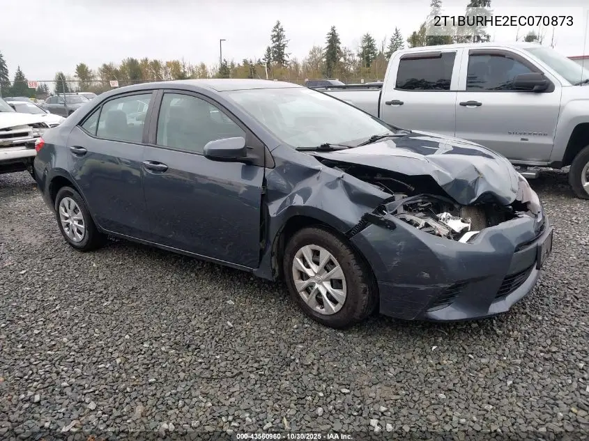 2T1BURHE2EC070873 2014 Toyota Corolla L
