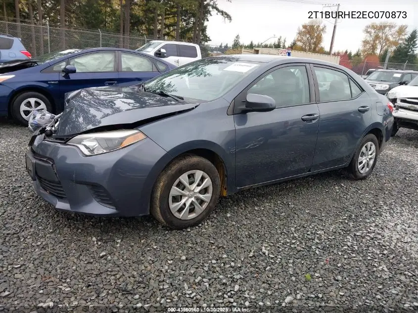 2T1BURHE2EC070873 2014 Toyota Corolla L
