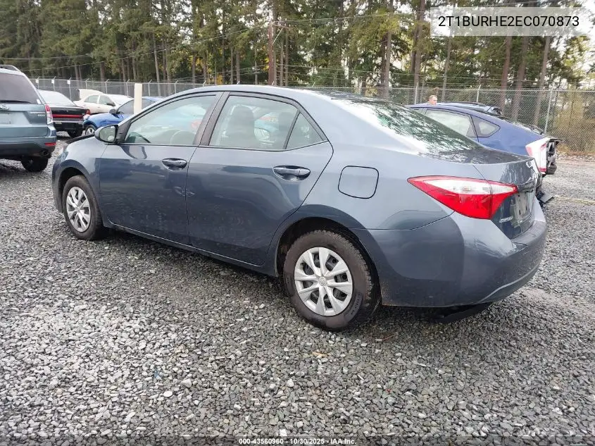 2T1BURHE2EC070873 2014 Toyota Corolla L