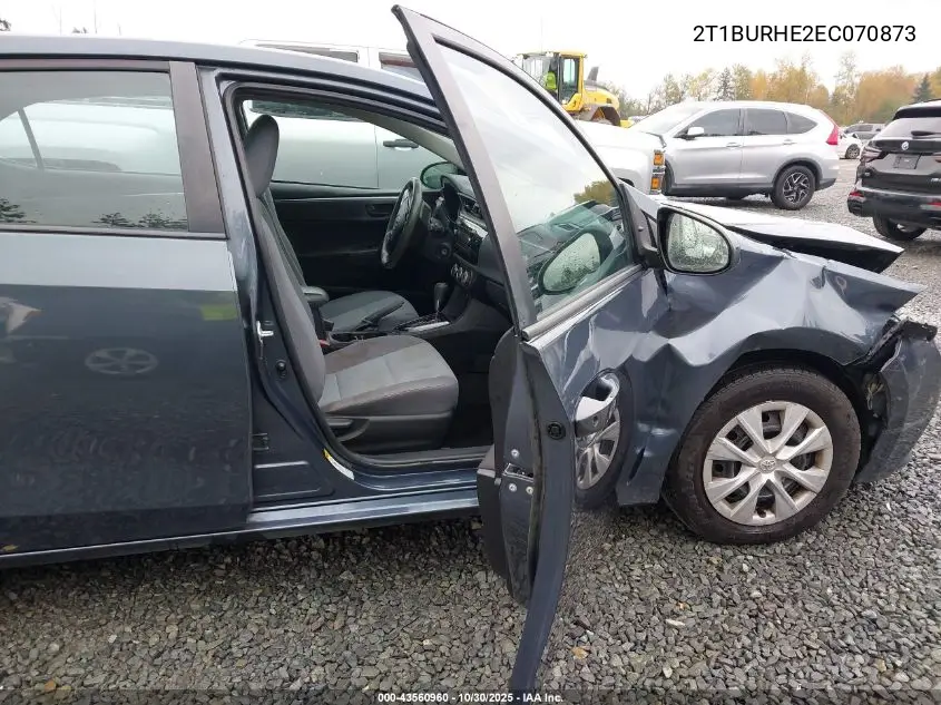 2T1BURHE2EC070873 2014 Toyota Corolla L
