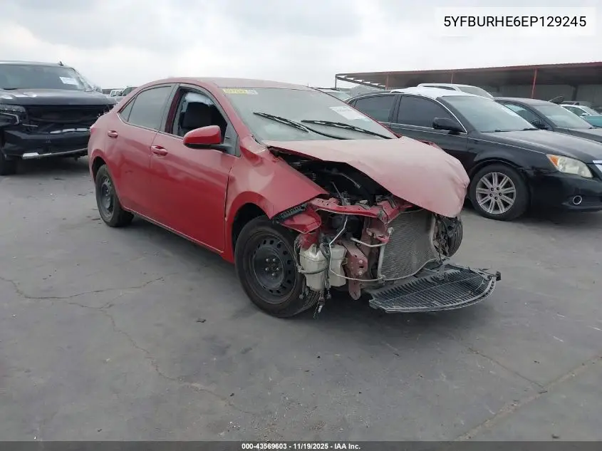 5YFBURHE6EP129245 2014 Toyota Corolla Le