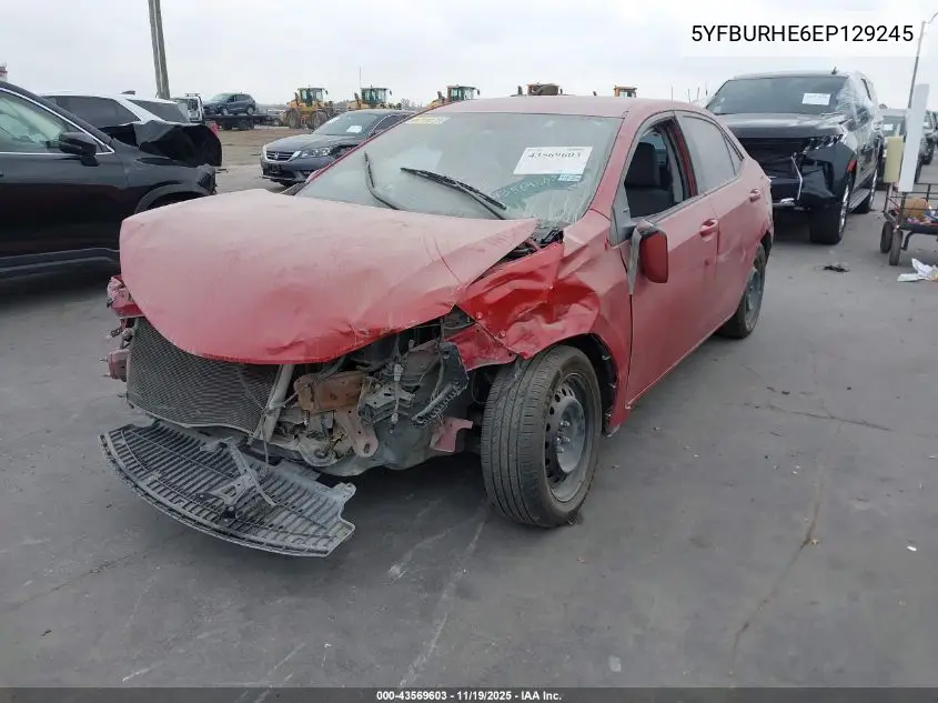 5YFBURHE6EP129245 2014 Toyota Corolla Le