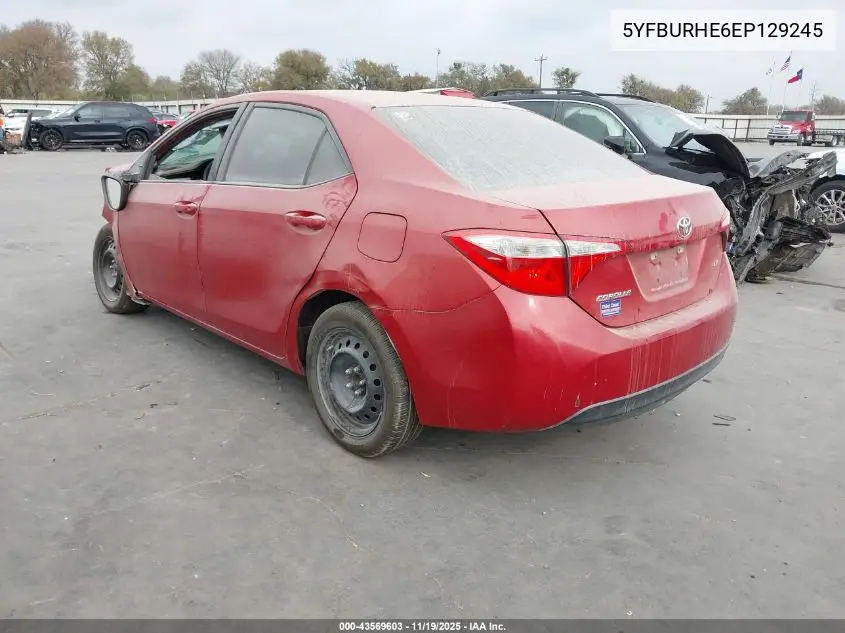 5YFBURHE6EP129245 2014 Toyota Corolla Le