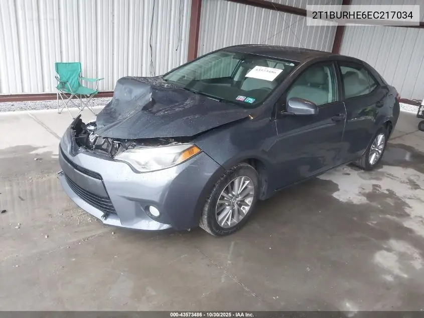 2T1BURHE6EC217034 2014 Toyota Corolla Le Plus