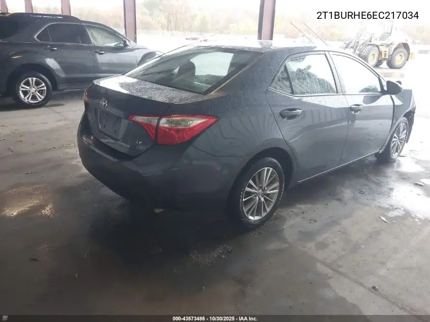 2T1BURHE6EC217034 2014 Toyota Corolla Le Plus