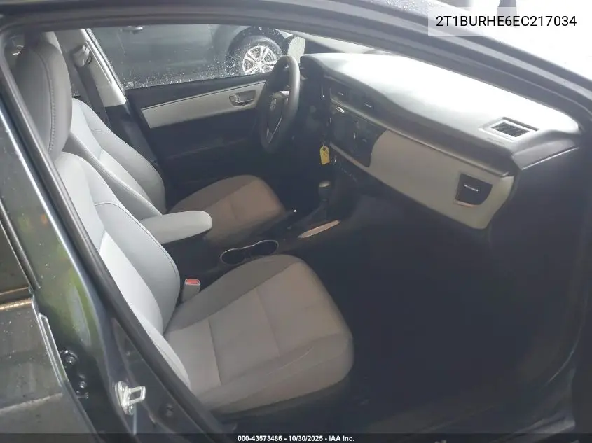 2T1BURHE6EC217034 2014 Toyota Corolla Le Plus