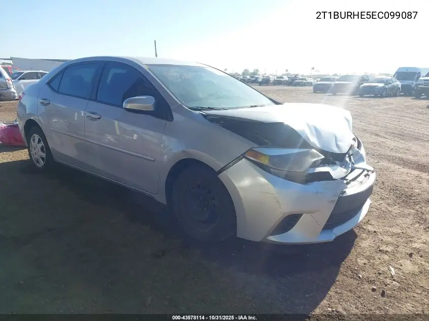 2T1BURHE5EC099087 2014 Toyota Corolla L