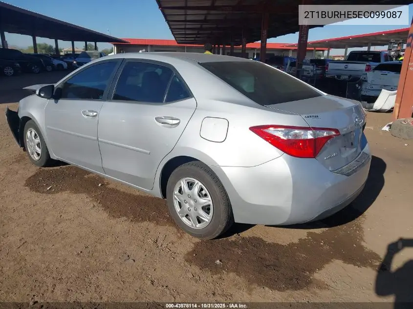 2T1BURHE5EC099087 2014 Toyota Corolla L