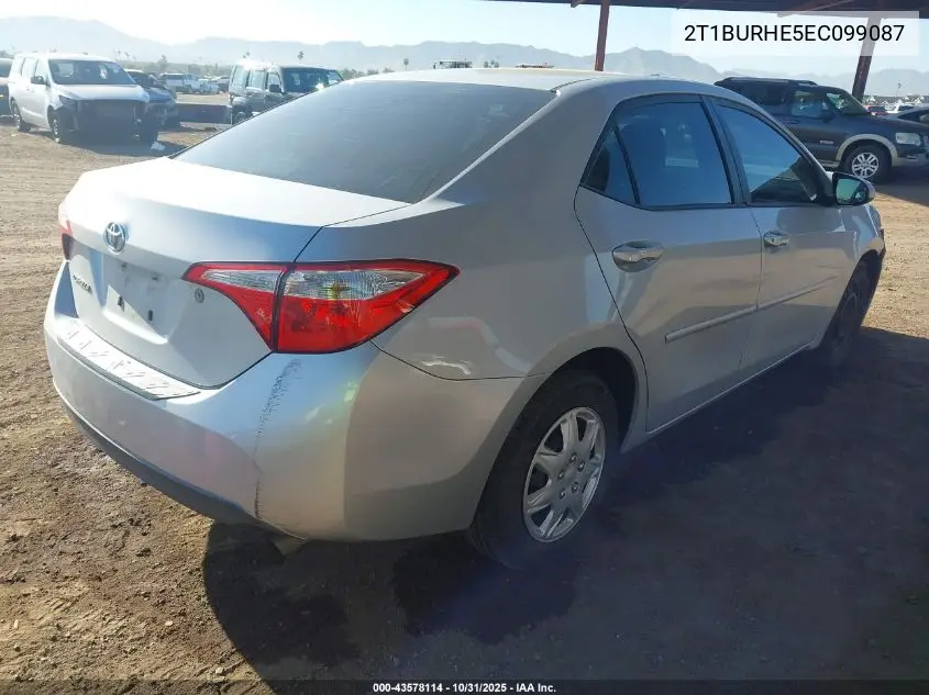 2T1BURHE5EC099087 2014 Toyota Corolla L
