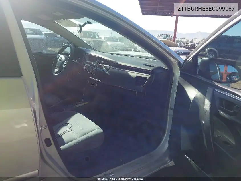 2T1BURHE5EC099087 2014 Toyota Corolla L
