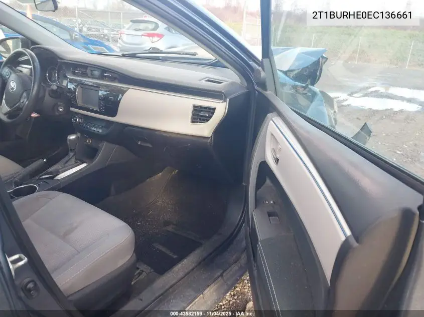 2T1BURHE0EC136661 2014 Toyota Corolla Le