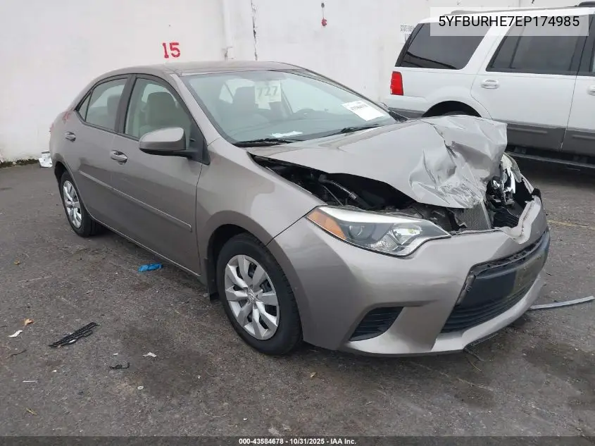 5YFBURHE7EP174985 2014 Toyota Corolla Le