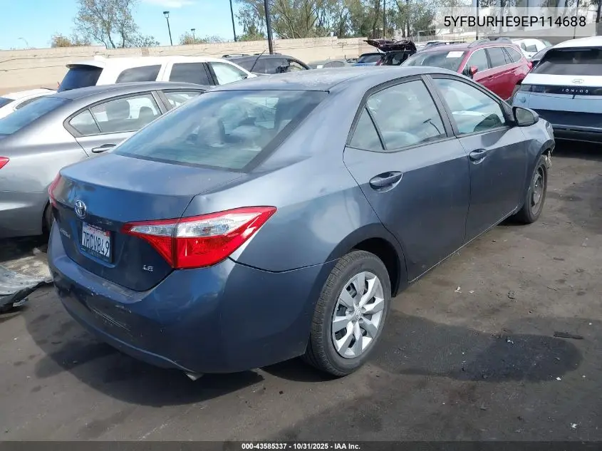 5YFBURHE9EP114688 2014 Toyota Corolla Le