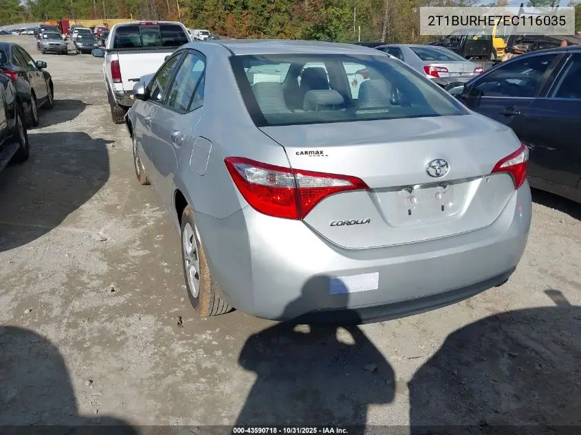 2T1BURHE7EC116035 2014 Toyota Corolla L