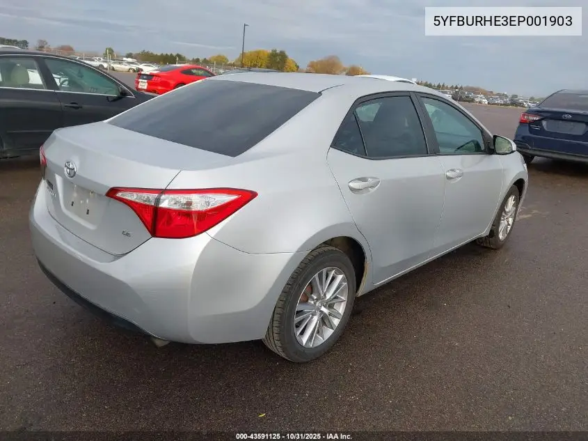 5YFBURHE3EP001903 2014 Toyota Corolla Le Plus