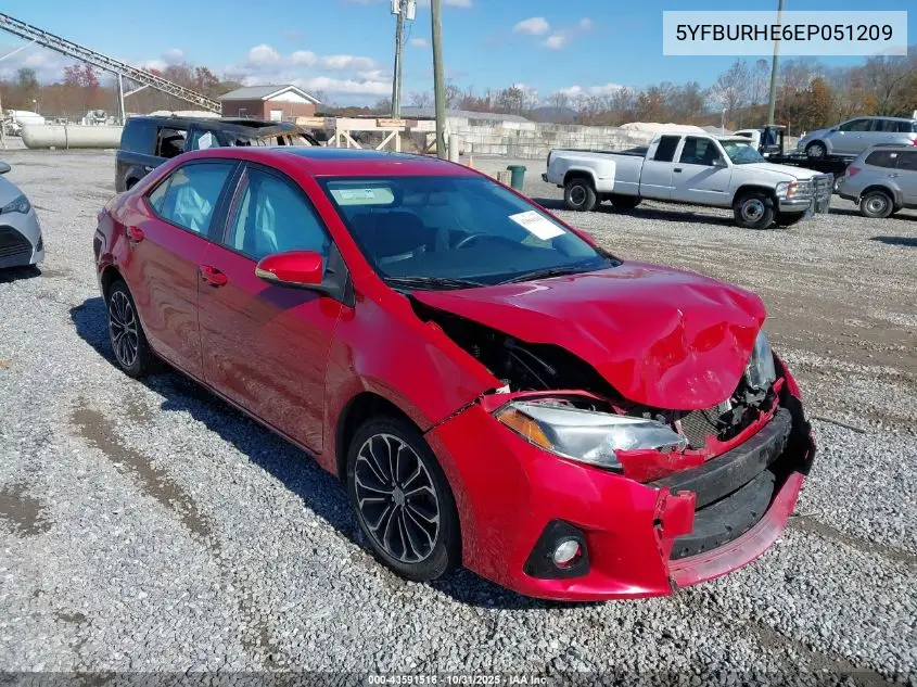 5YFBURHE6EP051209 2014 Toyota Corolla S Premium