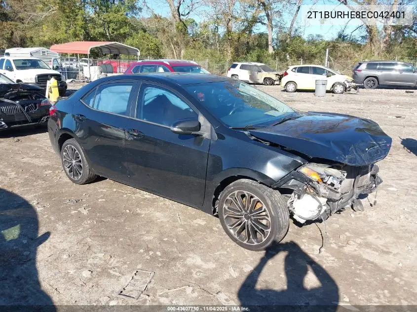 2T1BURHE8EC042401 2014 Toyota Corolla S Plus