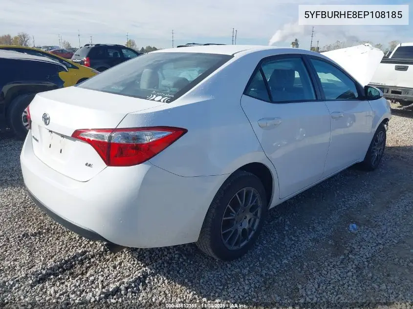 5YFBURHE8EP108185 2014 Toyota Corolla Le Plus