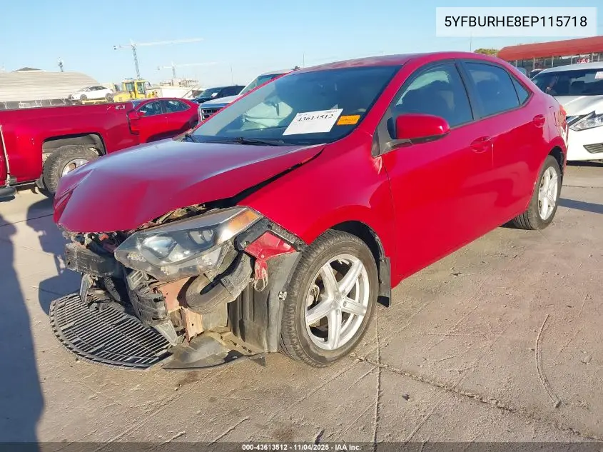 5YFBURHE8EP115718 2014 Toyota Corolla Le