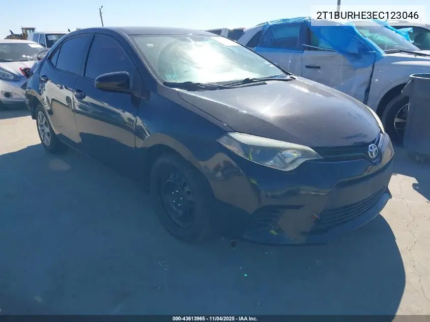 2T1BURHE3EC123046 2014 Toyota Corolla Le