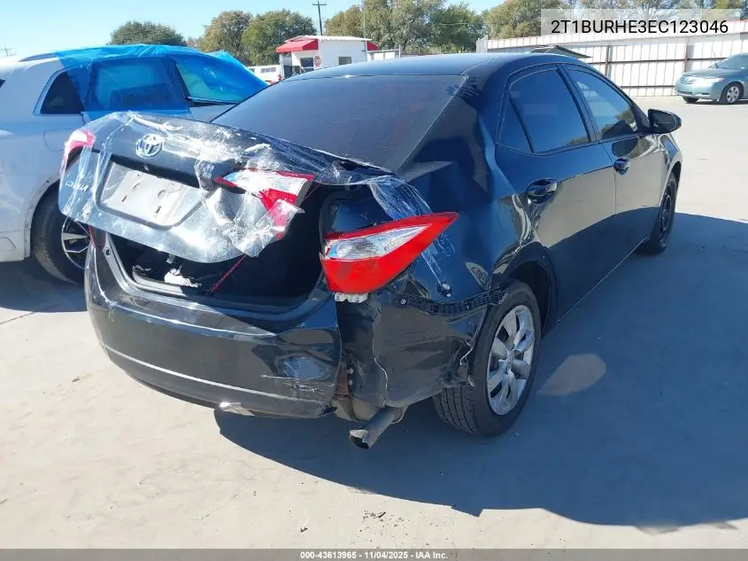2T1BURHE3EC123046 2014 Toyota Corolla Le