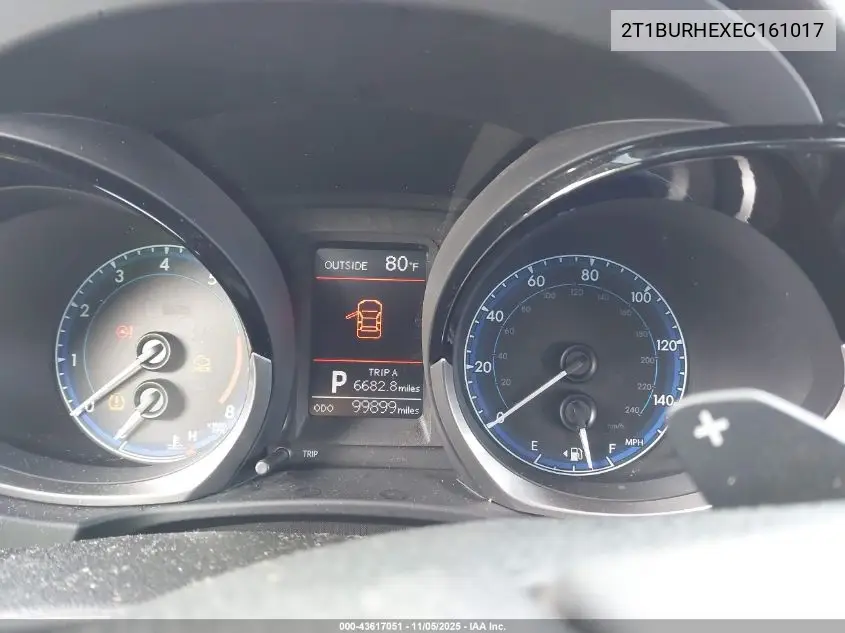 2T1BURHEXEC161017 2014 Toyota Corolla S Plus