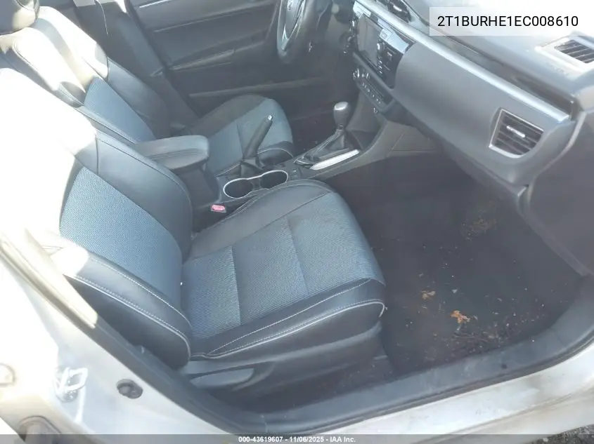 2T1BURHE1EC008610 2014 Toyota Corolla S Plus
