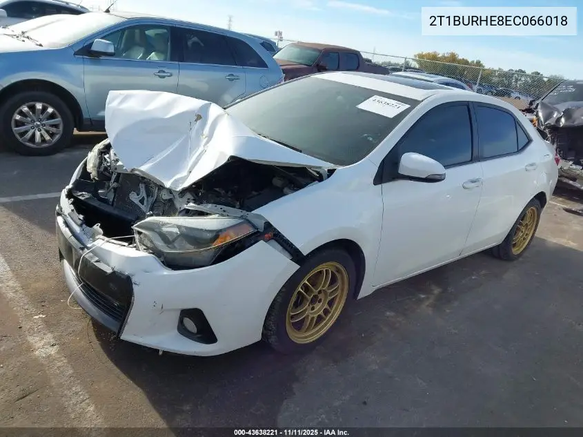 2T1BURHE8EC066018 2014 Toyota Corolla S Plus