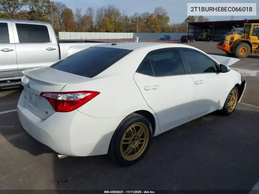 2T1BURHE8EC066018 2014 Toyota Corolla S Plus
