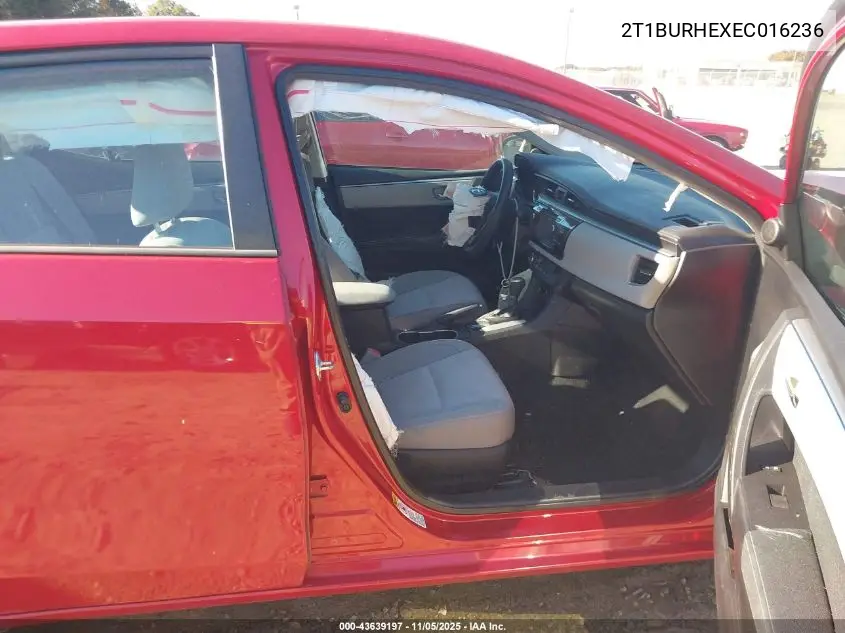 2T1BURHEXEC016236 2014 Toyota Corolla Le Plus