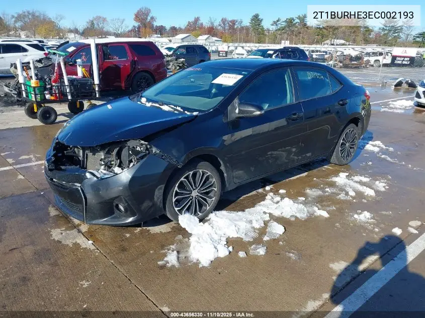 2T1BURHE3EC002193 2014 Toyota Corolla S Plus