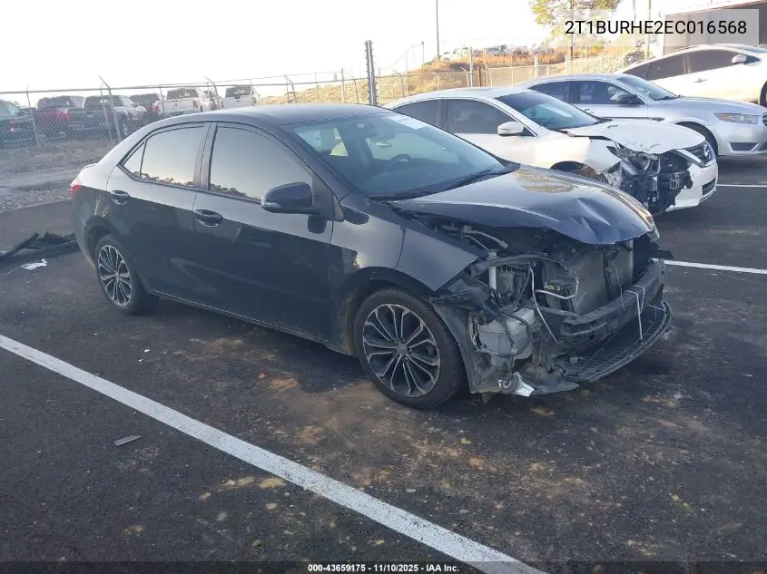 2T1BURHE2EC016568 2014 Toyota Corolla S Plus
