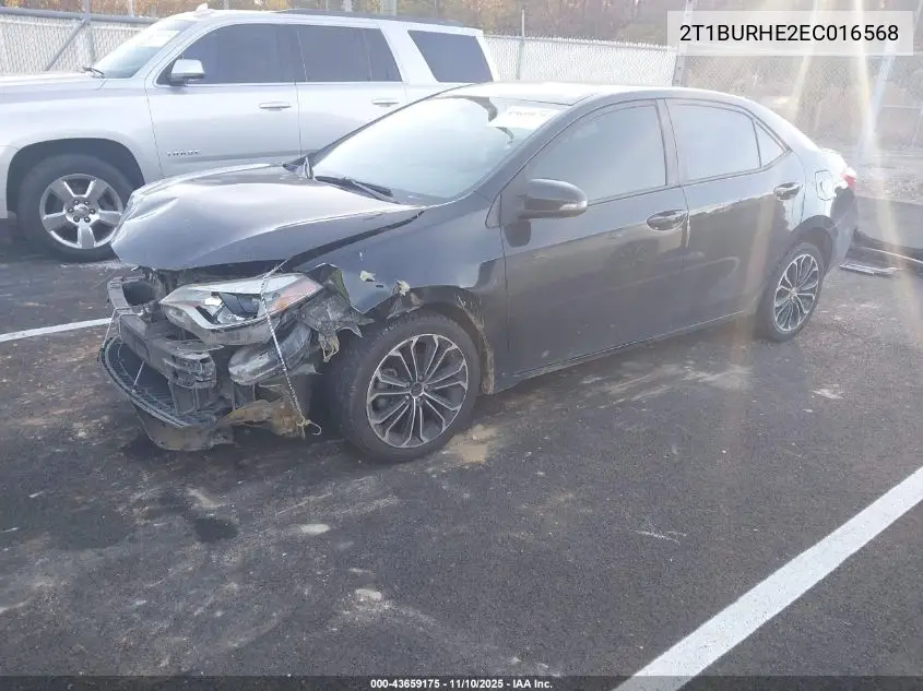2T1BURHE2EC016568 2014 Toyota Corolla S Plus