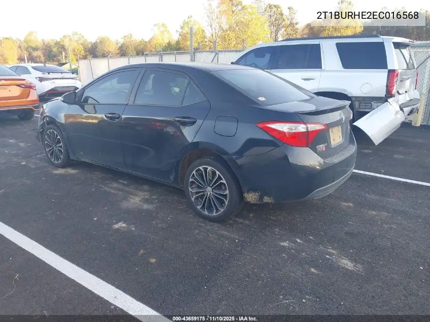 2T1BURHE2EC016568 2014 Toyota Corolla S Plus