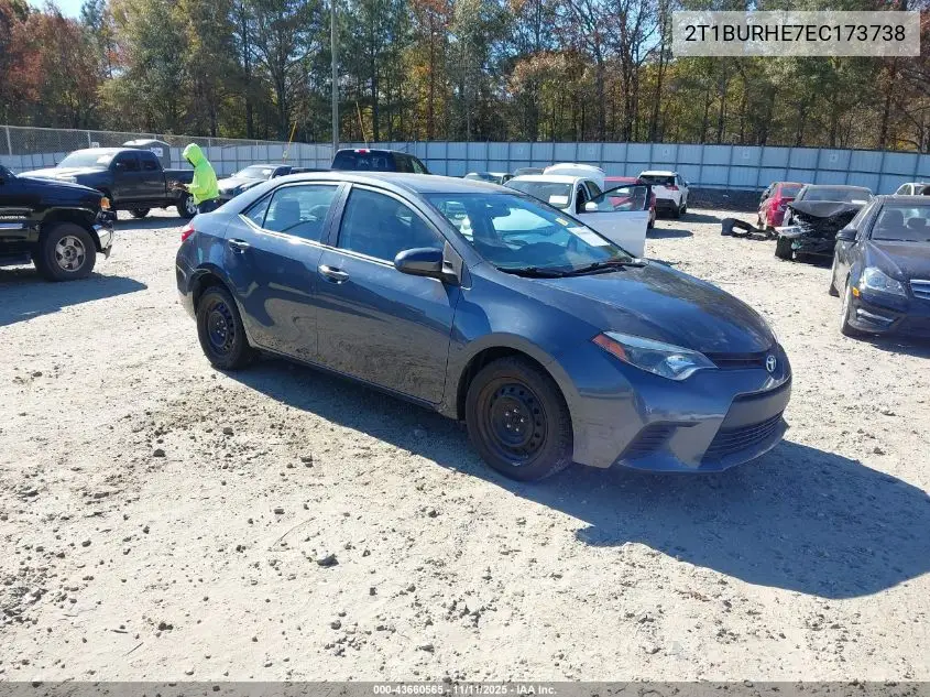 2T1BURHE7EC173738 2014 Toyota Corolla Le