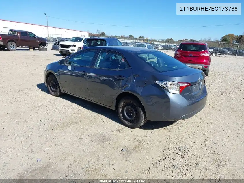 2T1BURHE7EC173738 2014 Toyota Corolla Le
