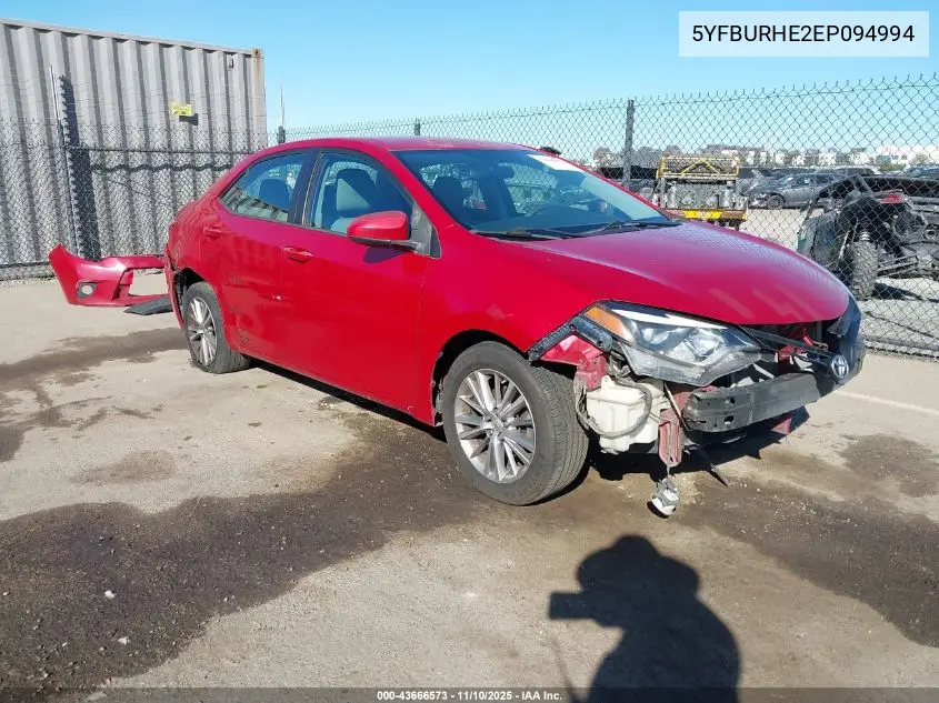 5YFBURHE2EP094994 2014 Toyota Corolla Le Plus