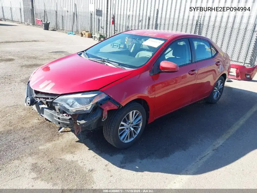 5YFBURHE2EP094994 2014 Toyota Corolla Le Plus