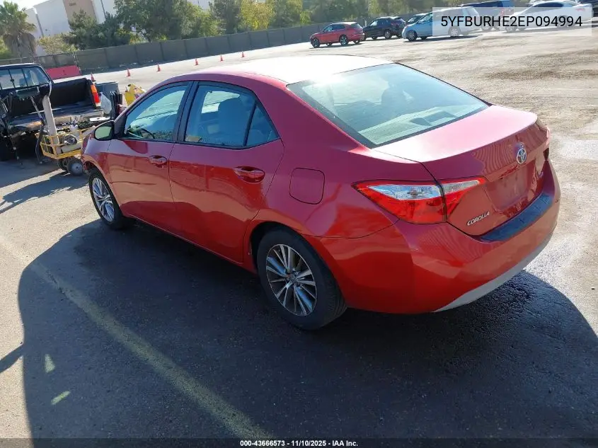 5YFBURHE2EP094994 2014 Toyota Corolla Le Plus