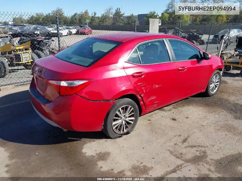 5YFBURHE2EP094994 2014 Toyota Corolla Le Plus