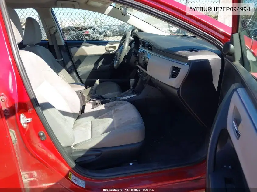 5YFBURHE2EP094994 2014 Toyota Corolla Le Plus
