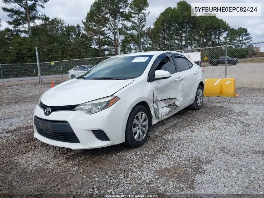 5YFBURHE0EP082424 2014 Toyota Corolla Le