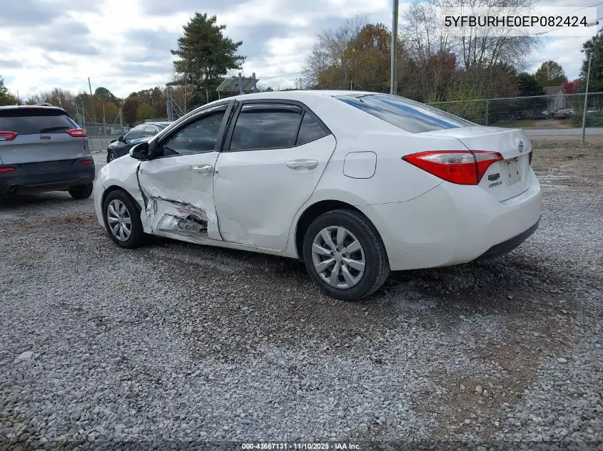 5YFBURHE0EP082424 2014 Toyota Corolla Le