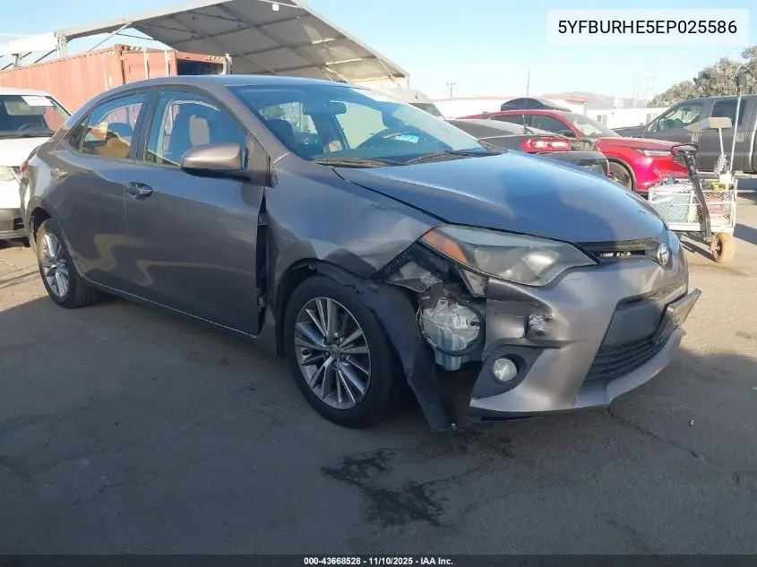 5YFBURHE5EP025586 2014 Toyota Corolla Le Plus