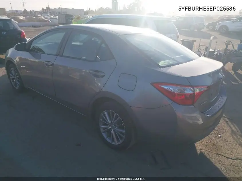 5YFBURHE5EP025586 2014 Toyota Corolla Le Plus