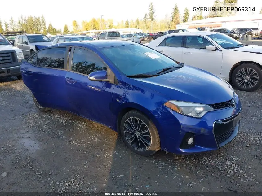 5YFBURHE5EP069314 2014 Toyota Corolla S Plus