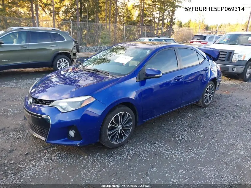 5YFBURHE5EP069314 2014 Toyota Corolla S Plus