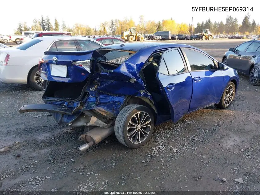 5YFBURHE5EP069314 2014 Toyota Corolla S Plus